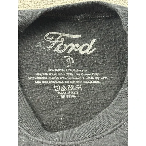 Ford Bronco Sweatshirt Men M Black Car Graphic Logo Print Crewneck Long Sleeve - Picture 3 of 8